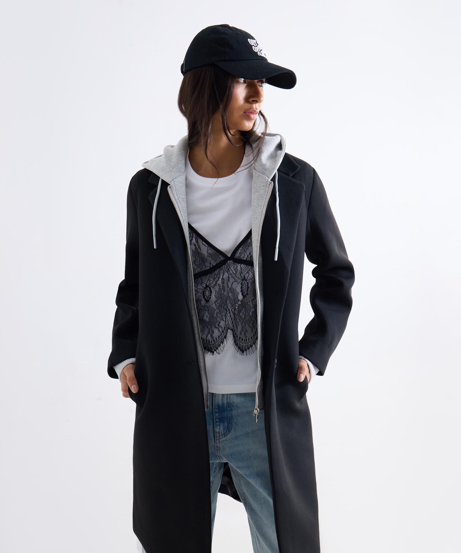 Abrigo Doble Prenda con Capota